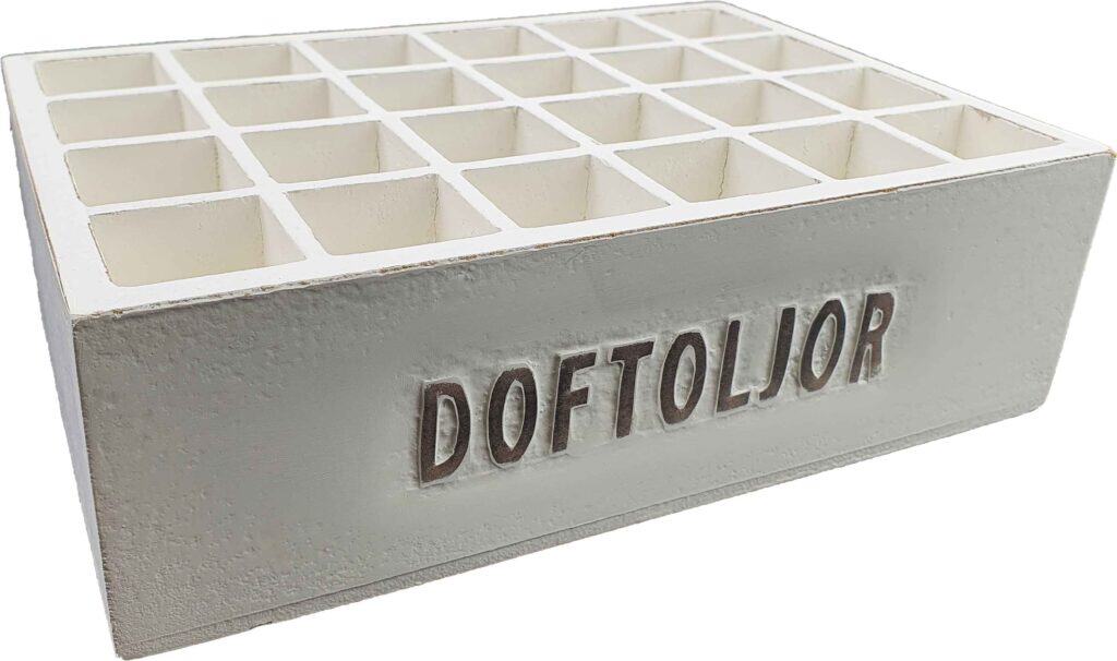 Trälåda för Doftoljor 24 fack Vit