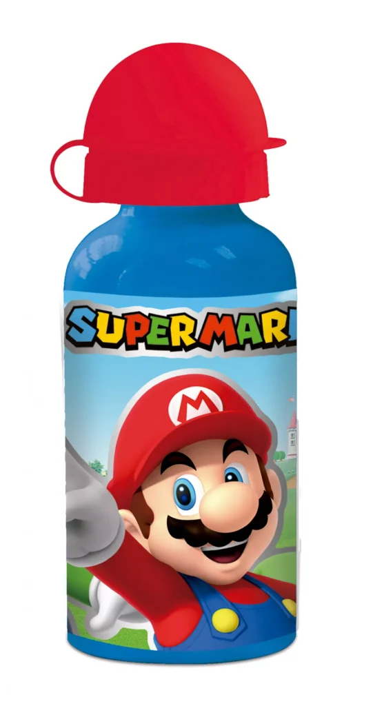 Super Mario Aluminium Vattenflaska/Sportflaska för Barn 400 ml