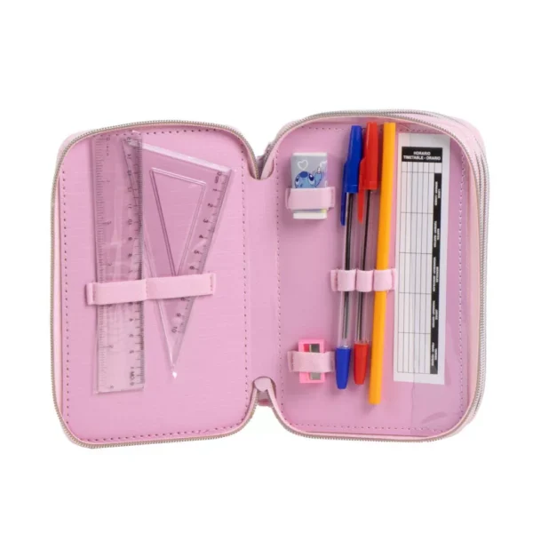 Disney Lilo and Stitch 3 lager Fyllt pennfodral med 43delar Rosa - Bild 2