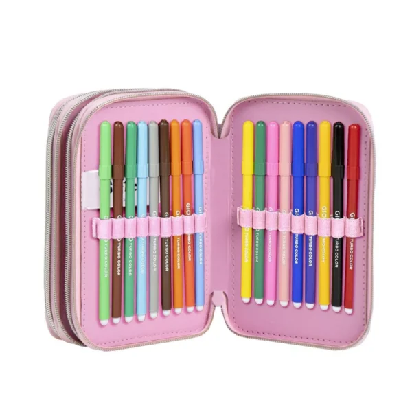 Disney Lilo and Stitch 3 lager Fyllt pennfodral med 43delar Rosa - Bild 4