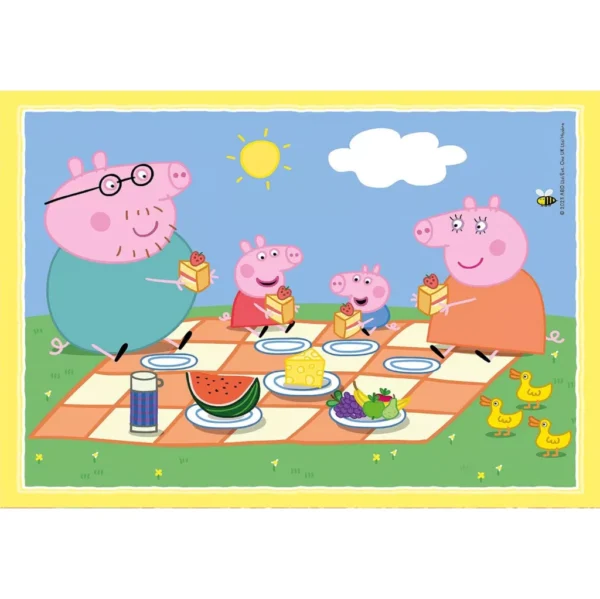 Greta Gris picknick och skola 4-i-1-pussel Clementoni 12-24 bitar - Bild 5