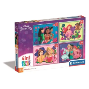Disney Prinsessor 4-i-1 Pussel 12-24 bitar  Clementoni