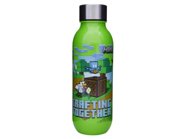 Minecraft Vattenflaska 640 ml – BPA-fri Plastflaska med Skruvkork – Barnflaska & Skola – Minecraft Motiv - Bild 3