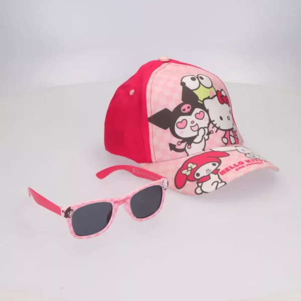 Hello Kitty Keps & Solglasögon Set 53 cm – UV400 Skydd Rosa - Bild 4