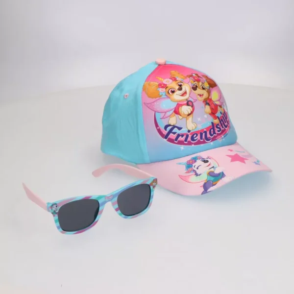 Paw Patrol Keps & Solglasögon Set 53 cm – UV400 Skydd Rosa - Bild 4