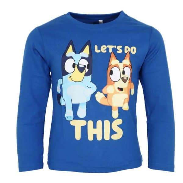 Bluey Let's Do Blue barnlång tröja, topp, 2 år / 92 cm