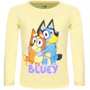 Bluey Hug Yellow barnlång tröja, topp 6 år / 116 cm