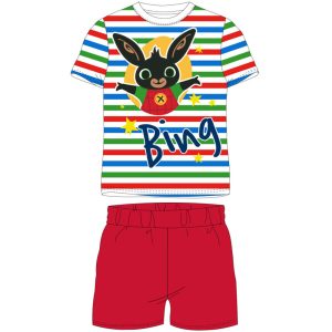 Bing randiga korta barnpyjamas 104 cm