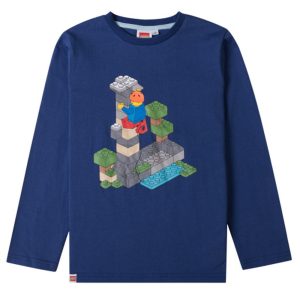 Lego Block mörkblå barntröja med lång ärm, storlek 6 år / 116 cm