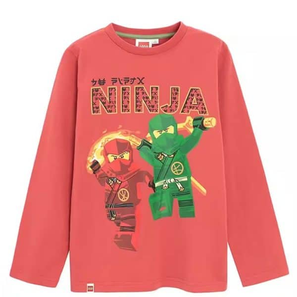 Lego Be Ninja Red Ninjago barntröja med lång ärm, storlek 5 år / 110 cm