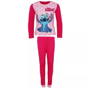 Disney Lilo and Stitch Scrump rosa lång pyjamas för barn 8 år / 128 cm