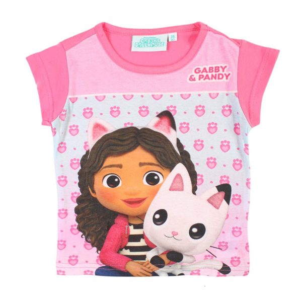 Gabbys Dockskåp Pandy Pink kortärmad t-shirt, 2 år