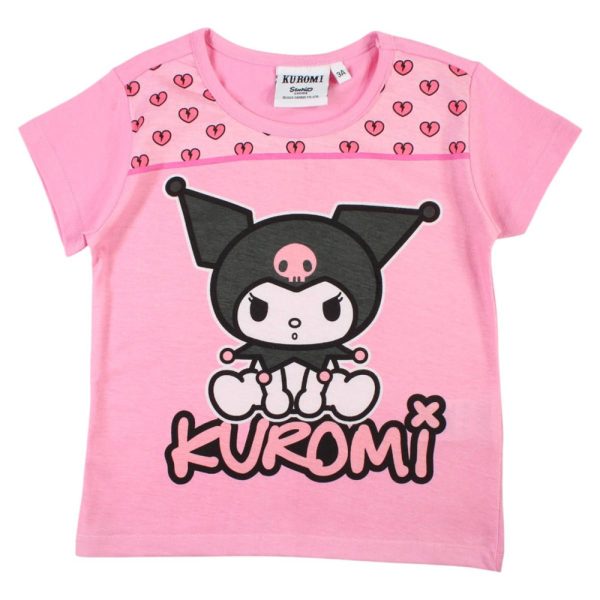 Hello Kitty Kuromi Rosa kortärmad t-shirt, 4 år