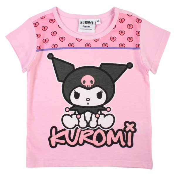 Hello Kitty Kuromi ljusrosa kortärmad t-shirt barn 6 år