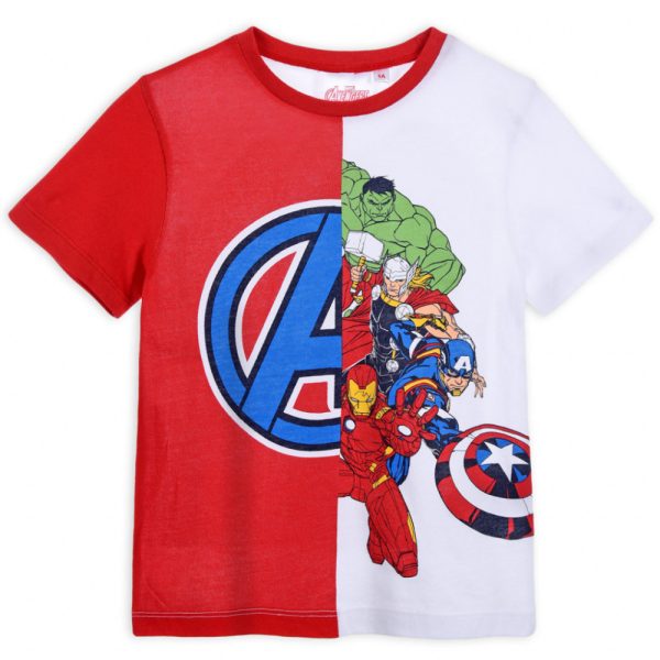 Avengers Team Red kortärmad t-shirt barn 10 år / 140 cm