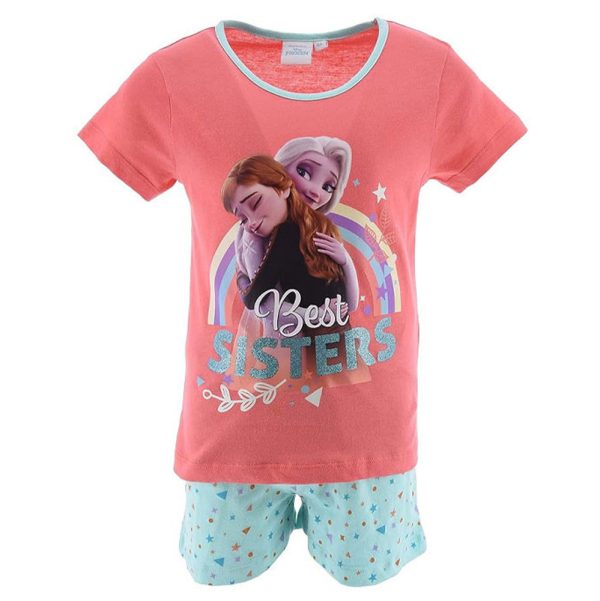 Disney Frozen Best Sisters Peach kort pyjamas 5 år / 110 cm