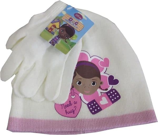 Doc McStuffins Vit Disney Dr. Plysch Barnmössa och Handskset 52 cm