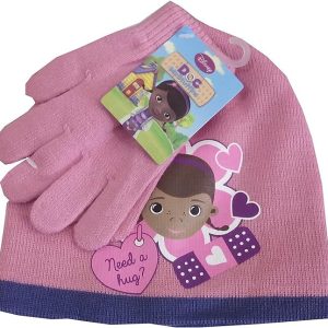Doc McStuffins Hug Rosa Disney barnmössa och vantar 54 cm