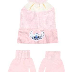 Disney Lilo and Stitch ombré rosa barnmössa och vantar 52 cm