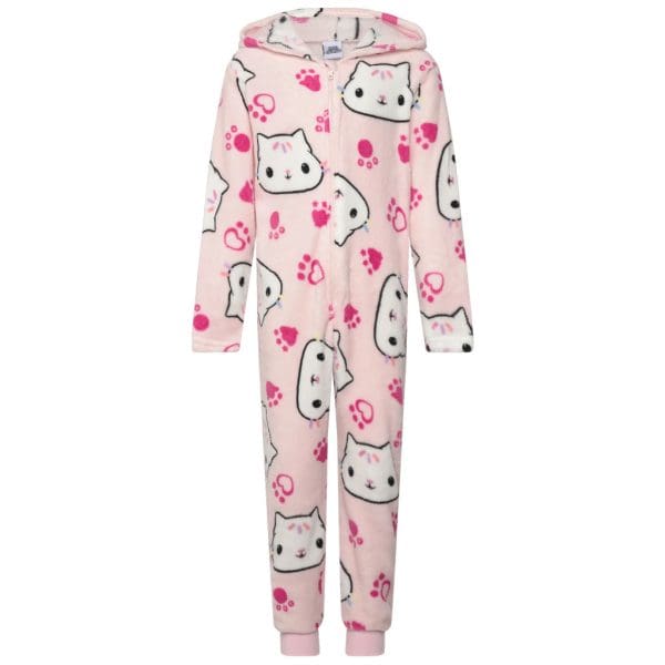 Gabbys Dockskåp Rosa lång pyjamas för barn, overall 3 år / 98 cm