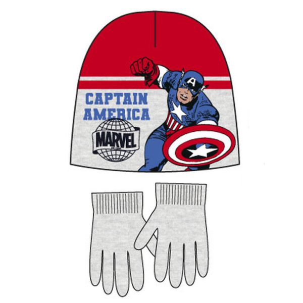 Avengers Captain America barnmössa och vantar set 52 cm