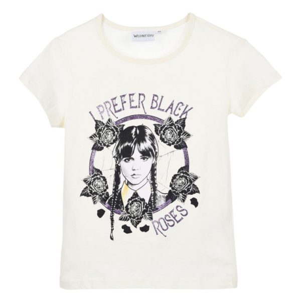 Wednesday Black Roses barn t-shirt kort ärm, storlek 6 år