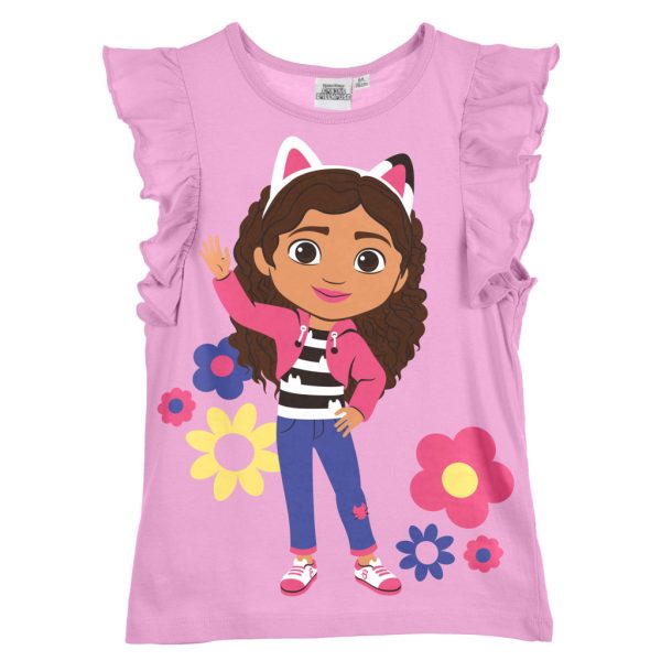 Gabbys Dockskåp Flowers kortärmad t-shirt, storlek 3 år