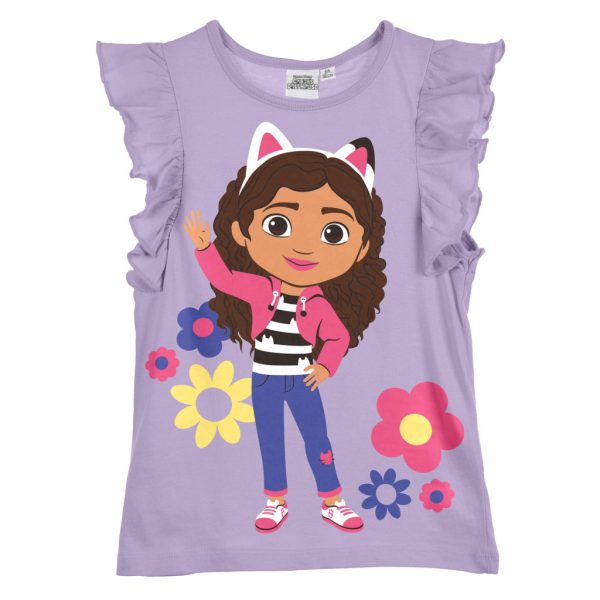 Gabbys Dockskåp blommig ärmlös t-shirt, storlek 6 år