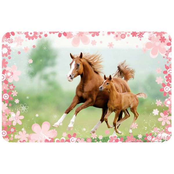 Horses Duka med sto och föl 43x28 cm