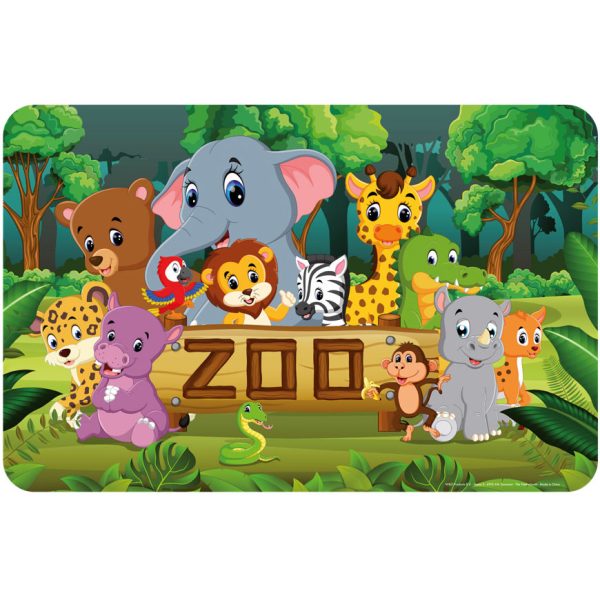 Animals Zoo bordsunderlägg 43x28 cm