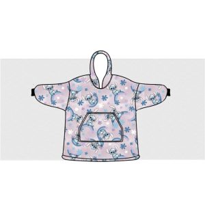 Disney Lilo and Stitch mjuk fleecefilt med ärmar, poncho 7-14 år