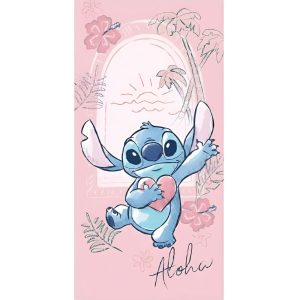 Lilo & Stitch Handduk/Strandhandduk 70x140 cm – Badlakan Snabbtorkande Rosa