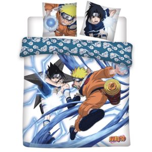 Naruto Rasengan vs Chidori dubbelt påslakan 240×220 cm, 65x65 cm