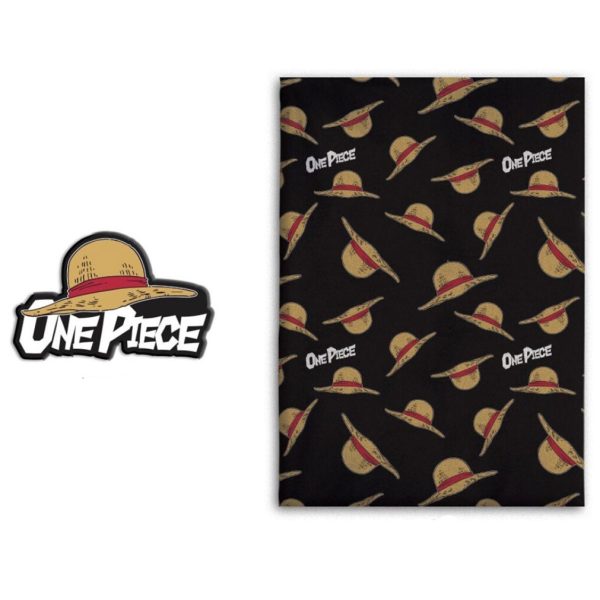 One Piece Straw Hat fleecefilt och formad kudde set