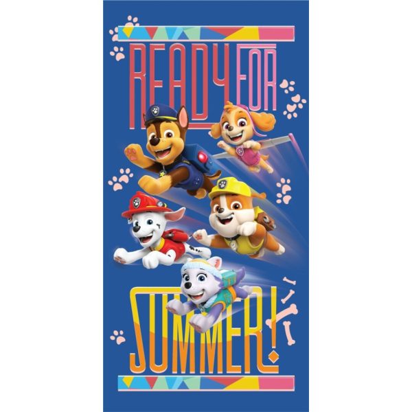 Paw Patrol badhandduk, strandhandduk 70x140 cm snabbtorkande