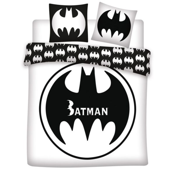 Batman White dubbel påslakanset / bäddset 240×220 cm, 65x65 cm, polycotton