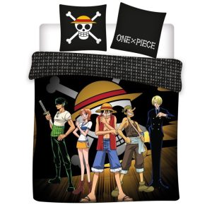 One Piece Captain Luffy dubbelt påslakan 240×220 cm, 65x65 cm