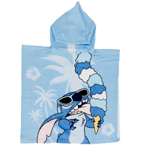 Disney Lilo and Stitch strandhandduk poncho 55x110 cm snabbtorkande