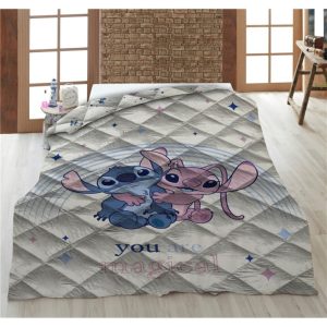 Disney Lilo and Stitch quiltad täcke, 140x200 cm