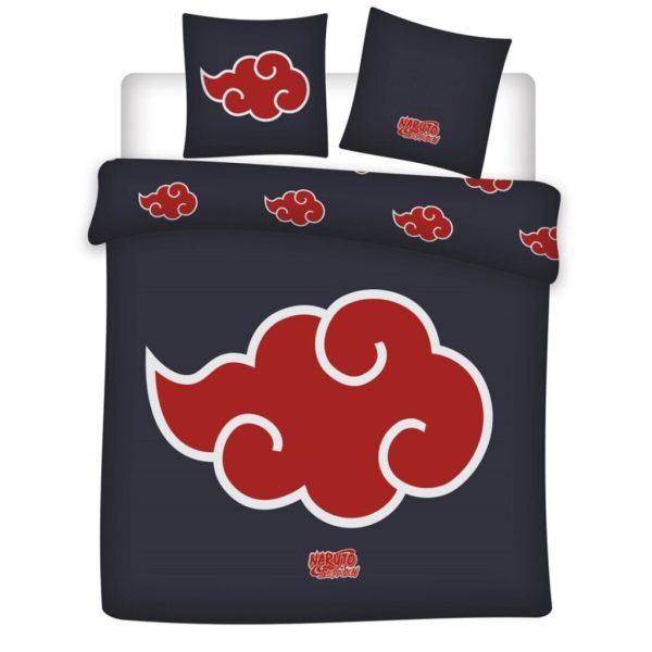 Naruto Akatsuki dubbelt påslakanset / bäddset 240×220 cm, 65x65 cm, polycotton