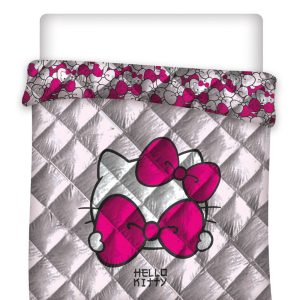 Hello Kitty rosa quiltad bäddpläd, täcke 240x220 cm