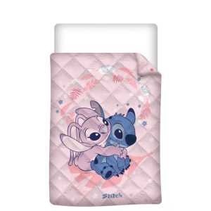 Disney Lilo and Stitch Angel Hug quiltat överkast, täcke 140x200 cm