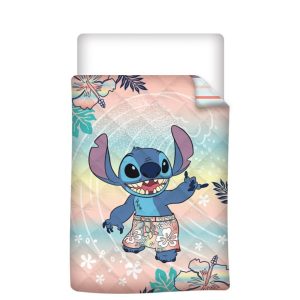 Disney Lilo and Stitch Hawaiian Dream quiltat överkast, täcke 140x200 cm