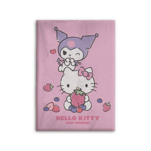 Hello Kitty Fruits fleecefilt 100x140 cm