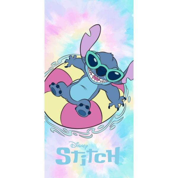 Disney Lilo and Stitch Rainbow Waves badhandduk, strandhandduk 70x140 cm