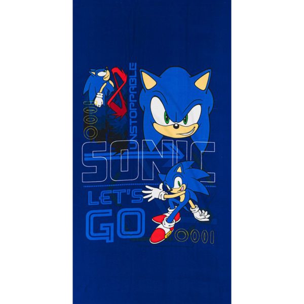 Sonic the Hedgehog Go Blur badlakan, strandhandduk 70x140 cm (Fast Dry)