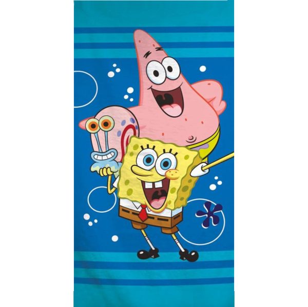 SpongeBob Under the Sea badhandduk, 70x140 cm snabbtorkande