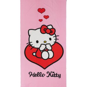 Hello Kitty Love badhandduk, strandhandduk 70x140 cm (Fast Dry)