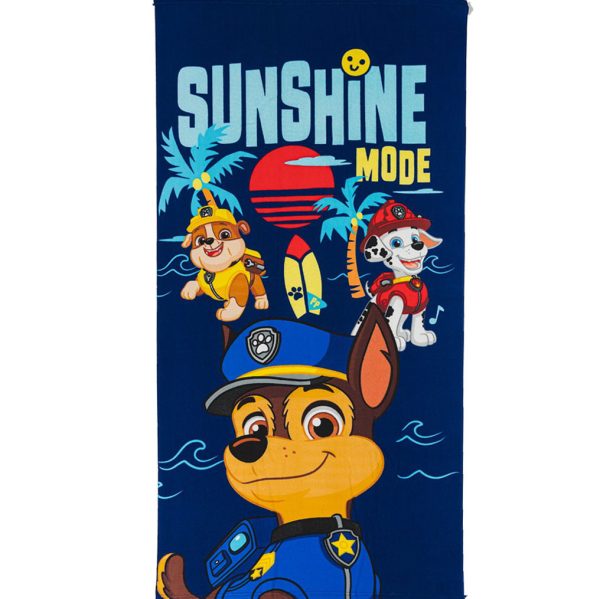 Paw Patrol Sunshine Mode badhandduk, strandhandduk 70x140 cm