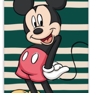 Disney Mickey grön badhandduk, strandhandduk 60x120 cm